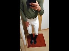 pissed my white riding jodhpurs in front of a filmed in fresno ca