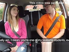 Fake Driving School Big tits sarah vendalla video student fucks for exam