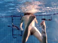 husband fake penis hot blonde naked in the pool