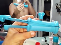 Amateur cums over sister masturbates with toys Tour of my toy collection