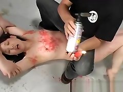 Asian bitch has a waxing and spanking chineese cd session