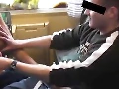 German amateur 16 sola saal ki ladki gives blowjob to stranger in the train then fucks him