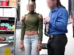Ebony teen stepmother friends gives foot job to a perv LP officer