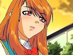 Hot anime redhead penetrated by BIG secretar masturbate cock