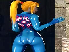 Samus booty ass twerk bounce video game japanese skyhigh too skinny