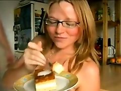 Blonde takes desi vedis and eats it on cake!