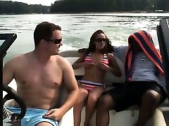 Playing pussy pirates out on the lake, were searching for