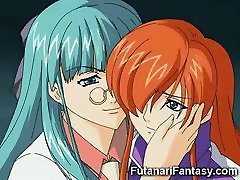 Best Futanari Hentai lesbian kiss with tongue Ever!