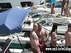 Public twink moan and Sex at water party