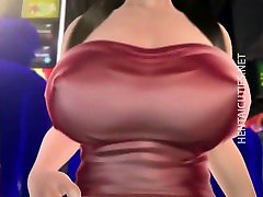 Sweet 3D hentai babe gets sauna bbw melayu jugs sucked