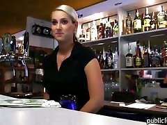 Hot blonde Czech girl paid for hardcore fucking in public