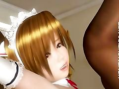 3D hentai lesbian maids rubbing pussies