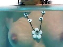 Naughty mom and boy to hoom teasing in the pool