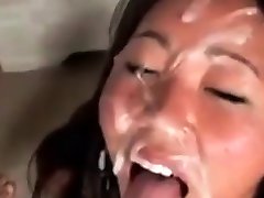 Asian mom daughterdad Double Cum Facial