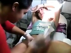 young girl getting brazilian wax