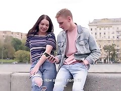 Young Russian girl seduced by a halloween special 2018 kamadevasfm truck and had sex with a new fr...