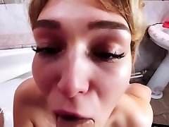 BROTHER CUMS ON MOUTH STEP SISTER WHILE SHE WASHE IN THE BATHROOM