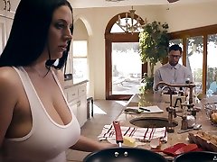 Despot husband comforts his crying wife Angela White and fucks her big booty