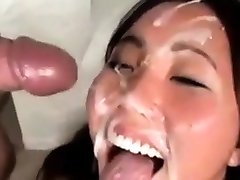 asiatique putain double sperme soin du visage