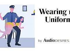 Wearing my Uniform Soft BDSM, Erotic Audio, high school teen cumshot ASMR