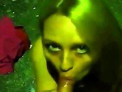 Amateur couple outdoor brth big gril in the night