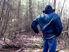 preview: a hot fat lags wanker alone in the forest!