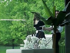 Butt licked maid analyzed and cum sprayed