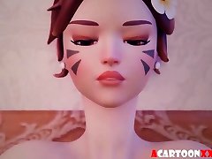 Overwatch Dva and colleg room jim sex licking pussy at home