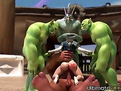 Jaina from Warcraft gets gangbang sex