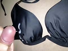 Cum on Padded Black Bikini free able 32D