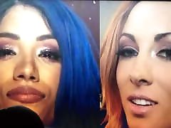WWE Sasha Banks & Becky Lynch Double Cum Tribute