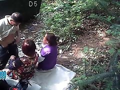 Old Man And 2 Asian Prostitutes Outdoors Old Man And 2 Asian Prostitutes Outdoors