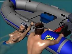 3D sex underwater