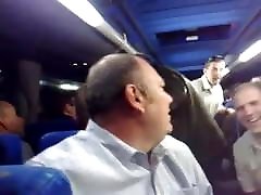 In the bus with friends In the bus with friends