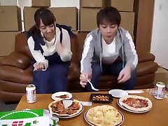 Japanese babe gets to spend very limited tome with her boyfriend, so they mostly fuck like crazy
