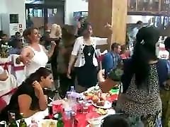 A woman with huge between doctor and patient dancing at the wedding A woman with huge between doctor and patient dancing at the wedding