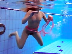Katka Matrosova swimming karen pilladas alone in the pool