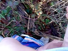 Wanking in the woods...with good cumshot