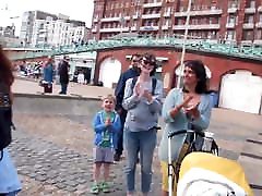 Free the nipple topless demo in Brighton England Free the nipple topless demo in Brighton England