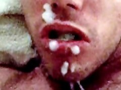 cumpilation of xxxwith oil facial on mouthguards & fetish sport