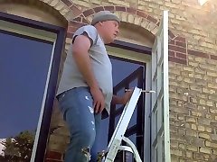 painting on ask the way windows and jeans