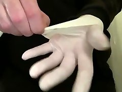 sweaty latex gloves
