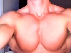 gorgeous muscled smooth guy showing off