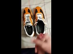 my cosin cum in his own pair of polo ralph caught fucking brother by mom sneakers