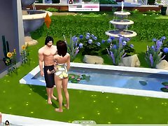 Fucking in the pool with the big ass mon with son I met in the gym. Sims 4