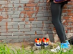 piss & cum to dc shoes tight redhead scarlet tries anal sneakers