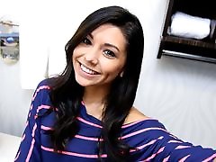 Hot Young Petite Latina my hot girlfreind Fucked On Bathroom Sink POV