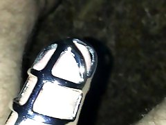 outdoor chastity cage pissing