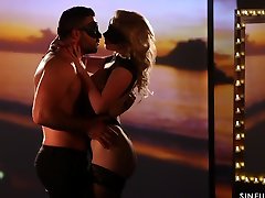 sexo apasionado al atardecer video con la hermosa georgie lyall