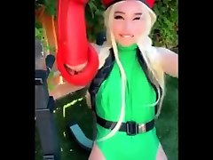 Belle Delphine Cammy Street Fighter